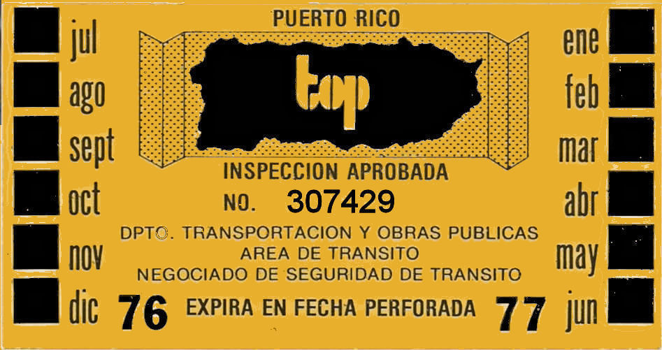 (image for) Puerto Rico 1976-77 Inspection